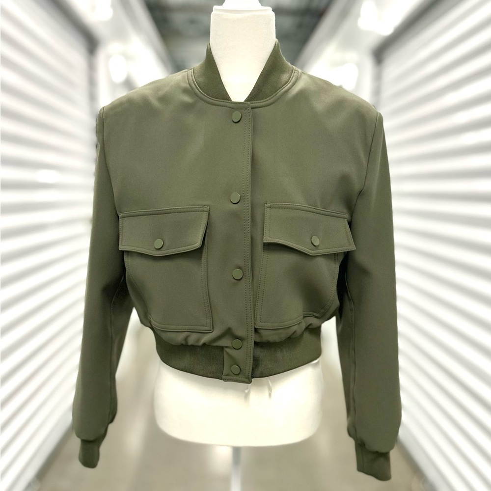 NWT - Mango - Bomber jacket with shoulder pads